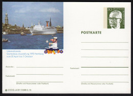 Germany 1973 / Postkarte, Postal Stationery / 30 Pf / Int.  Gartenbau Ausstellung Hamburg, Ship Cruiser / Mint, Unused - Postkarten - Ungebraucht