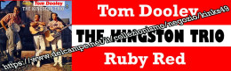 686> < THE KINGSTON TRIO : "Tom Dooley" > Tagliando / Sticker Juke Box = LEGGERE DESCRIZIONE = - Country & Folk