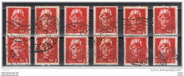 LUOGOTENENZA: 1945  EMISSIONE DI  ROMA  - £. 2  CARMINIO  US. -  SENZA  FASCI -  FIL. R. -  RIP. 12  VOLTE  -  SASS. 533 - Used