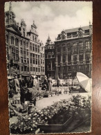 Cpsm, Bruxelles Grand'Place Le Marché Aux Fleurs, Animée, éd Superior AWB, Non écrite BELGIQUE - Mercadillos