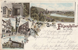 Gruss Vom Felsenkeller Bei Höxter - Litho 1897 - Hoexter