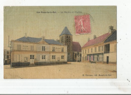 LES ESSARTS LE ROI LA MAIRIE ET L'EGLISE (COIFFEUR .CAFE RESTAURANT .MAGASIN PEINTURE VITRERIE) - Les Essarts Le Roi