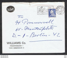 DENMARK: 1969 COVERT WITH 90 BLUE Ore (467) - TO GERMANY - Storia Postale