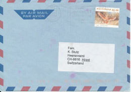 Australia Air Mail Cover Sent To Switzerland 1989 Single Franked - Briefe U. Dokumente