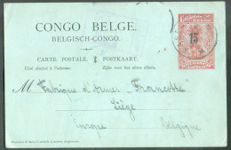 E.P. Carte 15c. S/10c. MOLS Obl. Sc KASENYl (Lac Georges - Ouganda)  Du 12-5 1904 Vers Fabrique D'Armes FRANCOTTE à Lièg - Covers & Documents