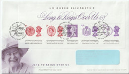 United Kingdom FDC Mi Block 96 Queen Elizabeth II - Long To Reign Over Us - Cancellation Tallents House - 2015 - 2011-2020 Decimal Issues