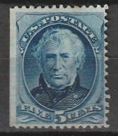 USA 1875 5 Cents Blue On Yellowish Paper. Scott 179 Unused!! No Gum - Ongebruikt