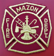 Insigne Tissu POMPIER USA MAZON FIRE DEPARTEMENT - Brandweer