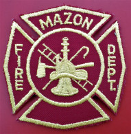 Insigne Tissu POMPIER USA MAZON FIRE DEPARTEMENT - Bomberos