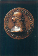 Postcard Coins Germany Bronzemedaille Buste Lucrezia Borgias - Münzen (Abb.)