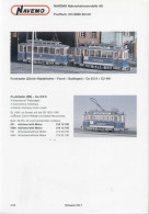 Catalogue Navemo 1998 Tram Blatt Forchbahn (Zürich - Esslingen) VBZ - En Allemand, Français Et Anglais - German