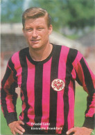 Postcard Famous People Football Player Friedel Lutz Eintracht Frrankfurt Aral - Sportifs