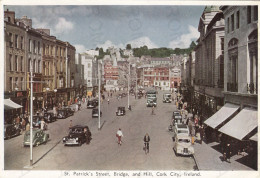 CARTOLINA  CORK CITY,IRELAND-ST.PATRICK'S STREET,BRIDGR,AND HILL-VIAGGIATA 1957 - Cork