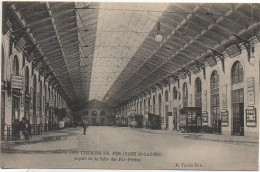 75 PARIS  GREVE Des CHEMINS De FER (Gare St-Lazare) Aspect De La Salle Des Pas-Perdus - Grèves