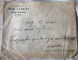 TURKEY,TURKEI,TURQUIE ,ISTANBUL ,ISIK ,HIGH SCHOOL,, 1938 ,COVER - Briefe U. Dokumente