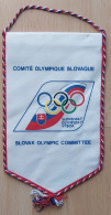 Slovakia Olympic Team  Olympic Games National Olympic Committee NOC PENNANT, SPORTS FLAG ZS 3/11 - Abbigliamento, Souvenirs & Varie