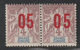 GRANDE COMORE - N°21A * (1912) Surcharge Espacée Tenant à Normal - Nuevos