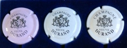 3 PLAQUES DE MUSELET DE CHAMPAGNE " VEUVE DURAND N° 1, 4, 6 " - Durand (Veuve)