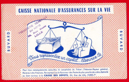 Buvard Caisse Nationale D'assurances Sur La Vie. Cachet Trésorerie Générale Du Nord à Lille. - Bank & Versicherung