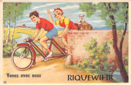 68-RIQUEWIHR-CARTE A SYSTEME DEPLIANTE- VENEZ AVEC NOUS - Riquewihr