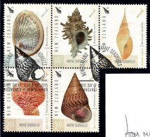 New Zealand 2015 Native Seashells Set As Block Of 5 Used - Usati