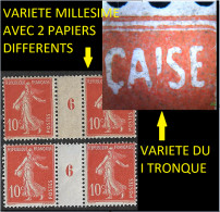 France N°138** 2 Paires, Millésime 6, Sur Papiers De Nuances Différentes Avec Variété Constante. - Nuevos