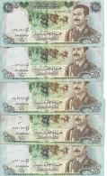 IRAK 25 DINARS 1986 VF P 73 ( 5 Billets ) - Iraq