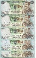 IRAK 25 DINARS 1986 VF P 73 ( 5 Billets ) - Iraq