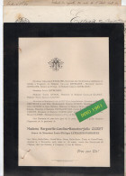 VP21.787 - FOUGERES 1912 - Actes & Faire - Part De Décès De Mme CLOUET Vve De Mr Louis - Philippe LETELLIER - PARISIERE - Obituary Notices