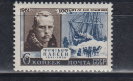 Russia 1961 Fridjof Nansen Norwegian Polar Explorer 1v ** Mnh (58496) - Polar Explorers & Famous People