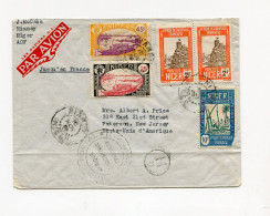 !!! NIGER, LETTRE PAR AVION DE NIAMEY POUR LES ETATS UNIS DE 1939 CACHET DE CENSURE - Covers & Documents