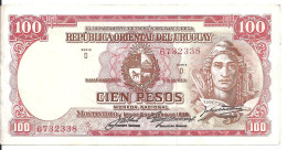 URUGUAY 100 PESOS 1939 VF+ P 39 C - Uruguay