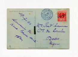 !!! NIGER, TIMBRE DU NIGERIA SUR CPA POUR DOSSO, CACHET DE ZINDER DU 28/6/1926 - Briefe U. Dokumente