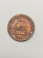 JETON HALF PENNY 1813 TRADE & NAVIGATION NOUVELLE ECOSSE ROYAUME UNI - Monétaires/De Nécessité