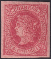 Spain 1864 Sc 62a Espana Ed 64a Yt 60 MNH** Cracked Gum Creases - Nuevos