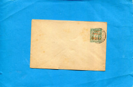 Madagascar+petite Enveloppe Entier Postal Stationnery- 5c Sage Cachet TAMATAVE 1896 - Brieven En Documenten