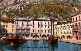 ! Alte Ansichtskarte Riva, Lago Di Garda, Hotel Baviera, Banca Cooperativa Di Riva - Andere & Zonder Classificatie