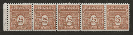 FRANCE: **, N° YT 622 X 5, Bande, TB - 1944-45 Arc De Triomphe