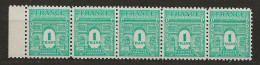 FRANCE: **, N° YT 624 X 5, Bande, TB - 1944-45 Arc De Triomphe