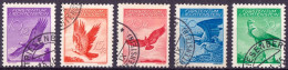 Liechtenstein 1935: Adler Aigle Eagle (Aquila Chrysaetos) Zu PA 9y-13y Mi 143x-147x TRIESENBERG 15.XI.35 (Zu CHF 300.00) - Air Post