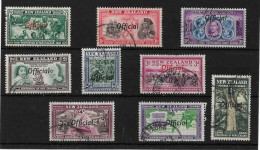 NEW ZEALAND 1940 CENTENNIAL OFFICIALS SET  (ex 8d, 9d) SG O141/O151 (ex SG O149, O150) FINE USED - Service