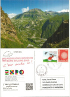 PAVILLON SUISSE.EXPO UNIVERSELLE MILANO 2015."La Tremola-Ticino" Souvenir Philatélique Du Pavillon Suisse - Storia Postale