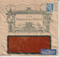 1952 - GANDON PERFORE / PERFIN - ENVELOPPE PUB ILLUSTREE "A LA MARQUISE DE SEVIGNE" ! à ROYAT (PUY DE DOME) => ALGERIE - Lettres & Documents