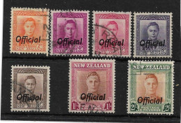 NEW ZEALAND 1947 - 1951 OFFICIALS SET SG O152/O158 FINE USED Cat £38 - Service