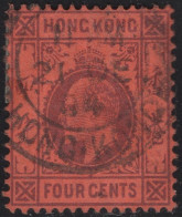 Hong Kong 1903 Used Sc 73 4c Edward VII - Usati