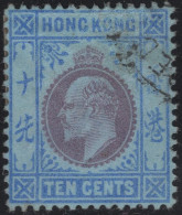 Hong Kong 1903 Used Sc 76 10c Edward VII - Used Stamps