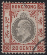 Hong Kong 1903 Used Sc 78 20c Edward VII - Gebraucht