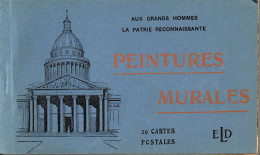 23-0258 Carnet De 20 Cartes Sur Les Peintures Murales Du PANTHEON - Pintura & Cuadros
