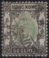 Hong Kong 1904-11 Used Sc 99 20c Edward VII Gray Green Shade - Usati