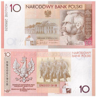 Polish Collectors Banknote Nr2 (2008r) 10zł Józef Piłsudski Independence - Pologne